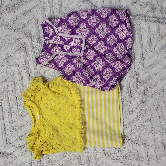 Large 14 pc baby girl clothing lot 12M 4th of July swimsuit dress pants NWT - Picture 10 of 12